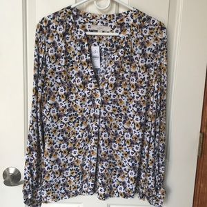 Current season LOFT floral blouse. NWT Medium